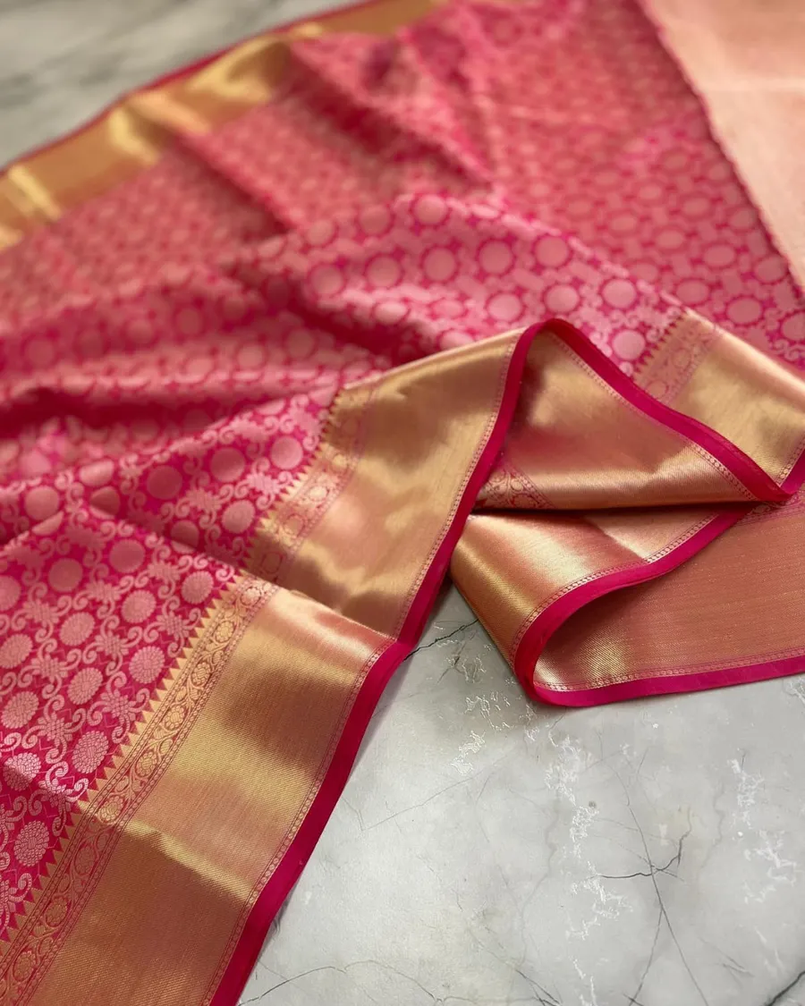 Banarasi Semi Kanchipuram Zari Tissue Viskat Saree